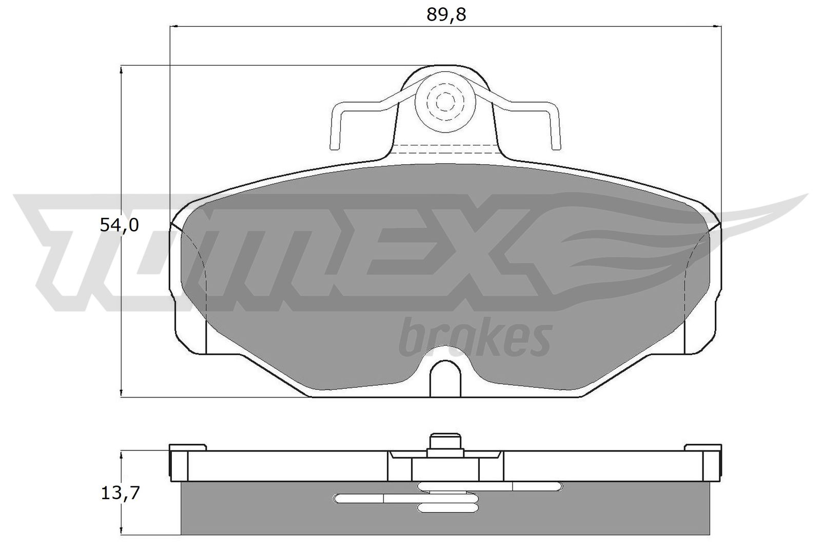 Sada brzdových platničiek kotúčovej brzdy TOMEX Brakes
